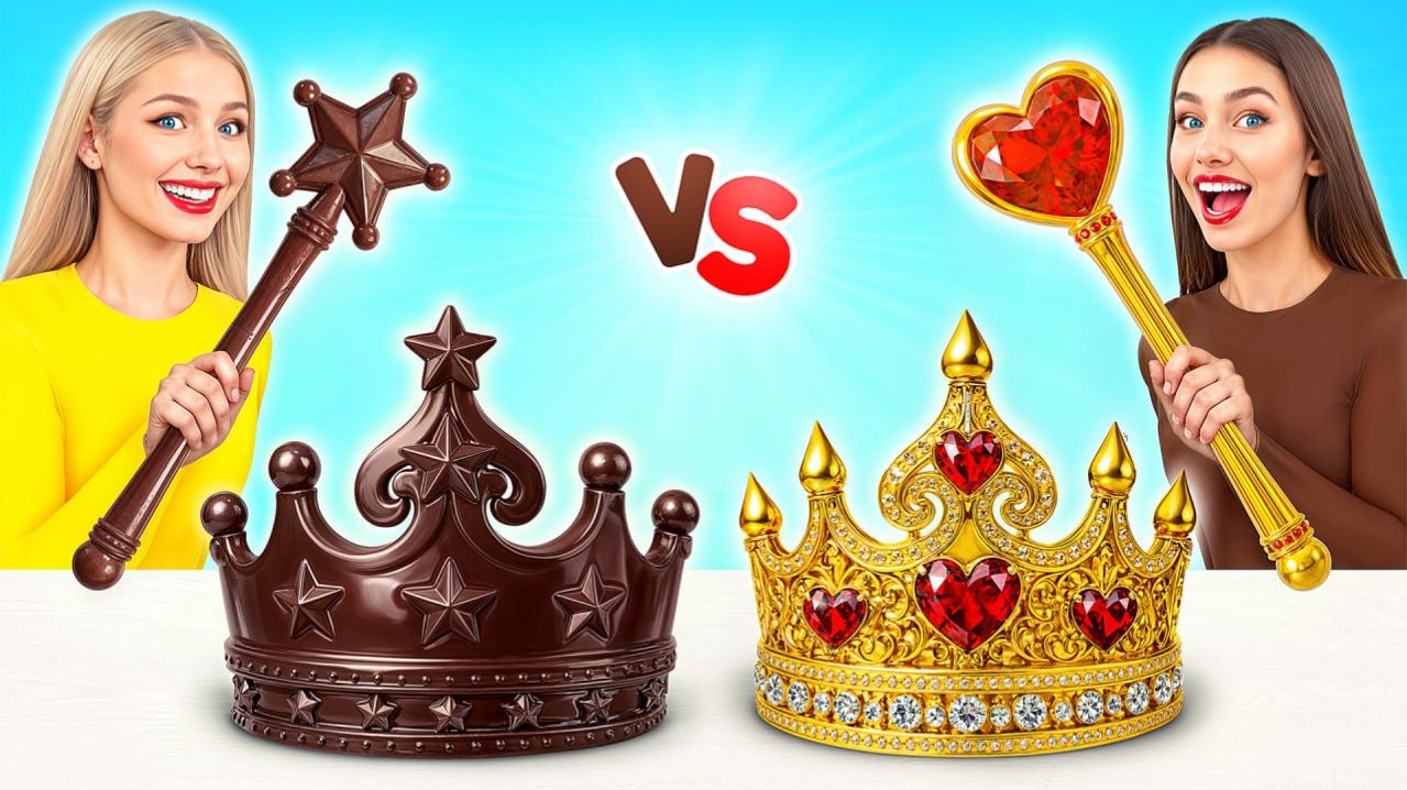 Челлендж. Шоколадная Еда vs Настоящая еда | Удивительный Челлендж с Едой от Multi DO Challenge смотреть онлайн