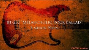 Melancholic Rock Ballad Backing Track in Bm ｜ BT-237
