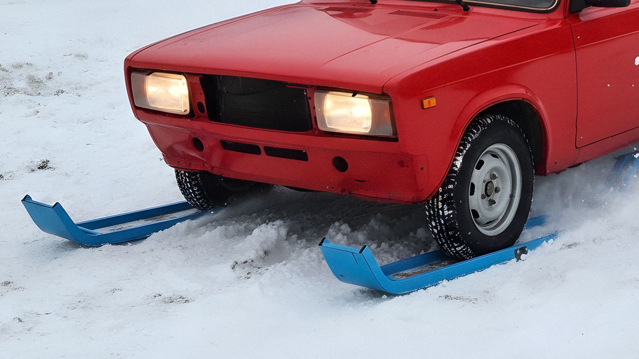 ЛЫЖИ вместо КОЛЕС - СРАБОТАЕТ? смотреть онлайн