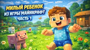 МИЛЫЙ РЕБЕНОК ИЗ МАЙНКРАФТ часть 1