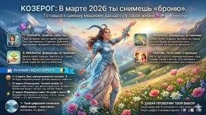 КОЗЕРОГ — Гороскоп на март 2026: Время внутреннего расцвета и наставничества