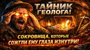 ТАЙНИК ГЕОЛОГА: Сокровища, которые сожгли ему глаза изнутри! Проклятие чёрных идолов! Мистика.