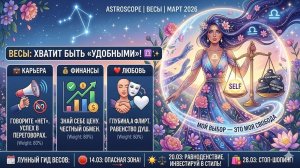 ВЕСЫ — Гороскоп на март 2026: Весна равновесия и честности с собой