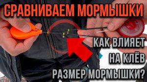 Размер мормышки, большая или маленькая, неожиданно.