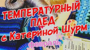 ТЕМПЕРАТУРНЫЙ ПЛЕД с Катериной Шурм | февраль| 4 пледа | Связать спицами| Вязать крючком начинающим