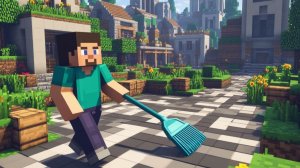 МАЙНКРАФТ приборка после Папы - это мой первый стрим)