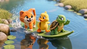 Приключение в луже. Мультик.