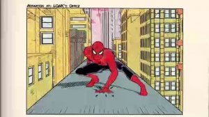 кадры из фильма «Человек-Паук 2» Сэма Рэйми в стиле классических комиксов и анимации