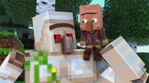 Железо дает отпор: история маленького деревенского грабителя. Майнкрафт Мультик