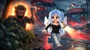 МАНЬЯК ПРЕСЛЕДУЕТ МЕНЯ В НОЧНУЮ СМЕНУ В АКВАПАРКЕ В РОБЛОКС!