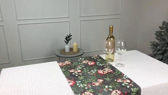 Дорожка для стола ЦВЕТОЧНОЕ ОБАЯНИЕ, хлопок, кашемировый, 140х40 см, 615630-2