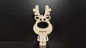 Лось пузан из дерева выпиленный на лобзиковом станке