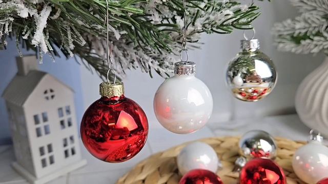 Коллекция стеклянных шаров Зимняя Ягода, 35 мм, 16 шт., 2000179