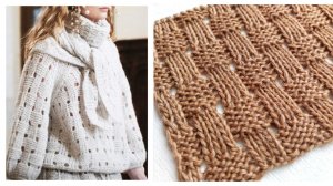 Легкая ажурная Шахматка спицами 💥 Узор пуловера от Шанель 💥 Схема