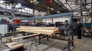 Вертикальный транспортер для разделения досок ТРИУМФ ТРД на испытательном участке