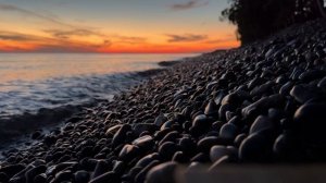 Закат на море. Шум воды. Плеск волн. Красивый пейзаж. Релакс