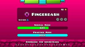 прошёл самолёт на Фингер Дэш в Geometry dash lite на 62%
