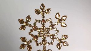 Ёлочная верхушка СНЕЖИНКА АДАЛА, металл, пластик, золотая, 26 см, A72100430-2