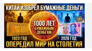 Китай изобрел 1000 лет назад то что управляет нами сегодня Бумажные деньги