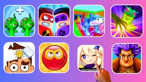 🌈SPRUNKI & Heroes & Genshin & Red Ball Super Run & Scary Teacher 3D Stone Age & Demon Hunters 3