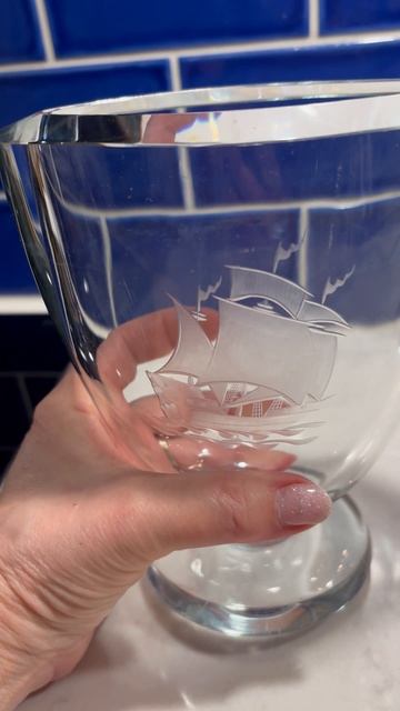 Ваза от Коста Бода. «Санта-Мария» парусник. Хрусталь