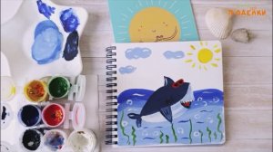 Рисуем акуленка пошагово. Легкий мастер-класс для детей по рисованию. Рисунок в садик.