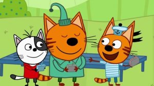 Три кота. Монстр трак. Гонки. Мультфильм игра