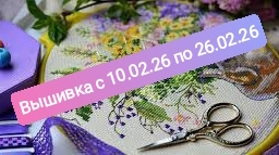 Вышивка с 10.02.26 по 26.02.26, продвижения по процессам.