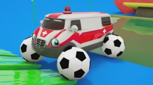 футбольные мячи с забавными машинками! Песенка про акулу — детские стишки и песенки