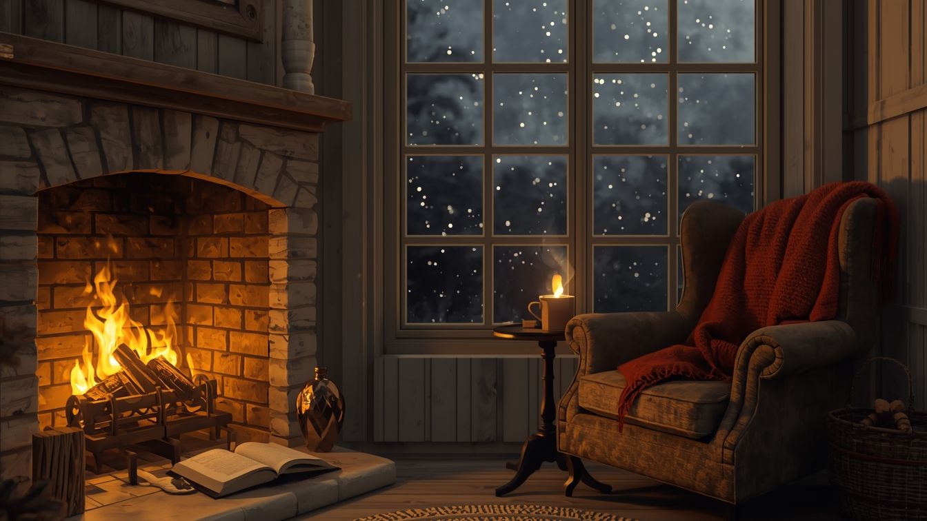 У камина релакс