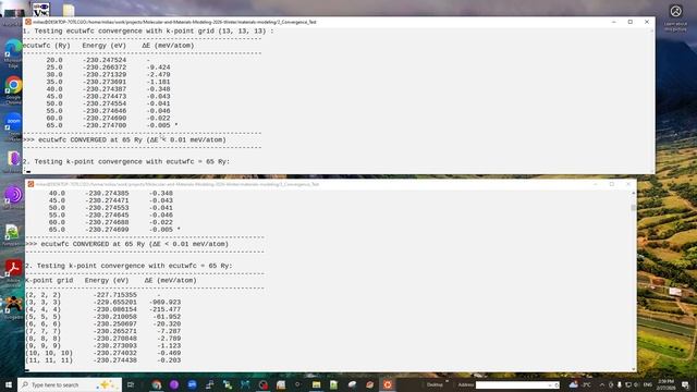 Quantum Espresso convergence test смотреть онлайн
