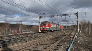 «Валюта!» Электровоз «Ермак» 2ЭС5К-401 с грузовым поездом на ст.Медвежья Гора, 2025 год