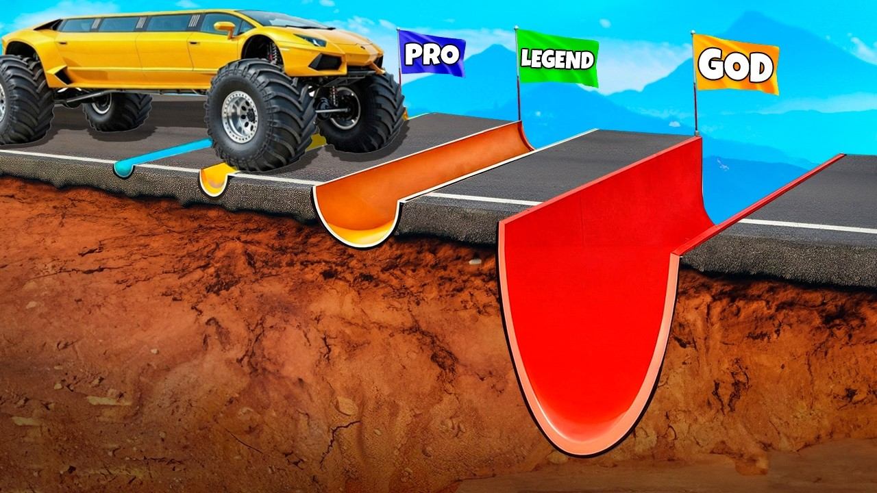 Как далеко тачка сможет проехать по перевернутым лежачим полицейским в гта 5 ? смотреть онлайн