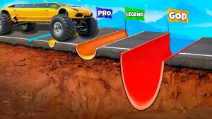 Как далеко тачка сможет проехать по перевернутым лежачим полицейским в гта 5 ?