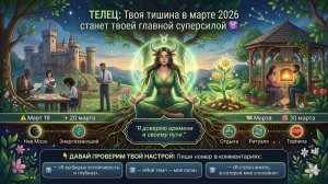 ТЕЛЕЦ — Гороскоп на март 2026: Фундамент будущего и магия устойчивости