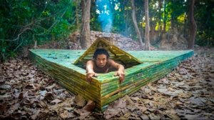 Умопомрачительная подземная вилла с бассейном, построенная вручную в джунглях.