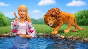 Блог Барби: ВЫПУСТИЛИ ЛЬВА в ЗООПАРКЕ! Побег, погоня и спасение у озера! ️