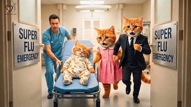 Рыжий котенок подхватил супергрипп 😭 Кошка-мама и кот-папа в панике… Этот момент сломит вас. смотреть онлайн