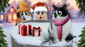 Мы Провели 24 часа с КОТАМИ Зимой