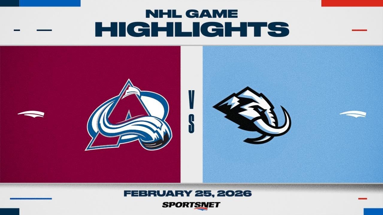 NHL Highlights | Avalanche vs. Mammoth - February 25, 2026