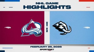 NHL Highlights | Avalanche vs. Mammoth - February 25, 2026