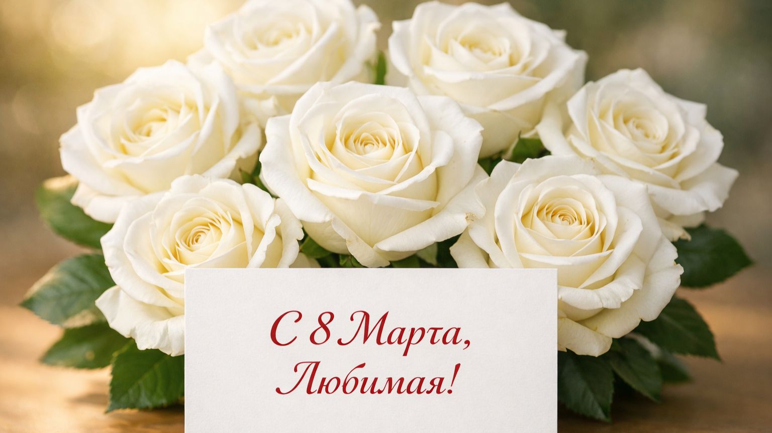 С 8 Марта, любимая! С 8 Марта, жене! Лепестки Роз ).