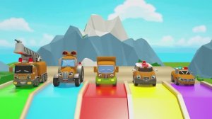 Развивающие видео для детей «Экскаватор помогает школьному автобусу» — детские стишки и песенки