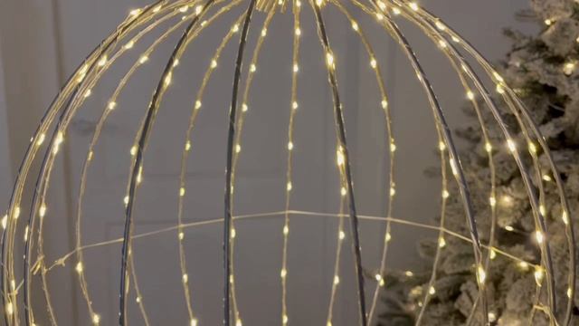 Подвесной светящийся шар МЕРИДЬЕН ФРУА, 260 теплых белых микро LED-огней, 40 см, таймер, 1106518