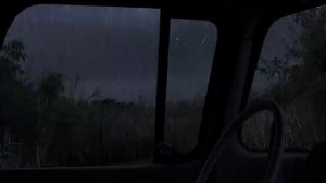 Мощная ночная гроза - Сильный дождь и гром - Дождь Звучит для сна - 1 час Ветреный дождь