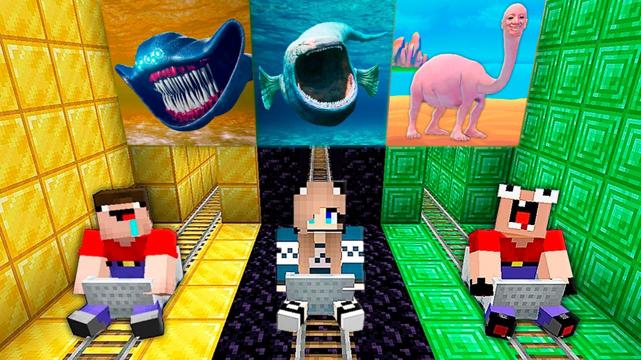 ВСЕ СЕРИИ НУБ И ДЕВУШКА ПРО НАШЛИ НОВЫЕ ШАХТЫ МОНСТРОВ В МАЙНКРАФТ! MINECRAFT СБОРНИК смотреть онлайн