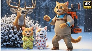 Поиски рождественской елки у Рыжего Котенка пошли не по плану  Что папа сделал дальше, вас шокирует