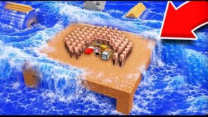 МЫ С ЖИТЕЛЯМИ НЕ УСПЕЛИ ПОСТРОИТЬ БУНКЕР ОТ ЦУНАМИ В МАЙНКРАФТ Компот Minecraft