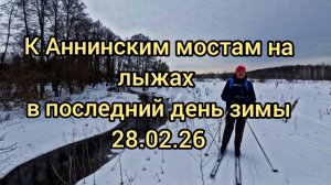 Лыжная прогулка в пойме реки Усманки в последний зимний день 28.02.26