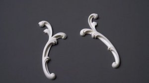 Лепной декор NPU-433R+L из полиуретана: парные накладки правая/левая для панелей, рамок